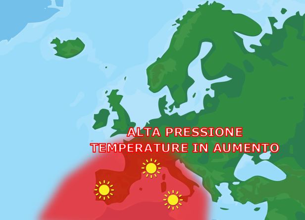 Bel tempo e temperature in aumento