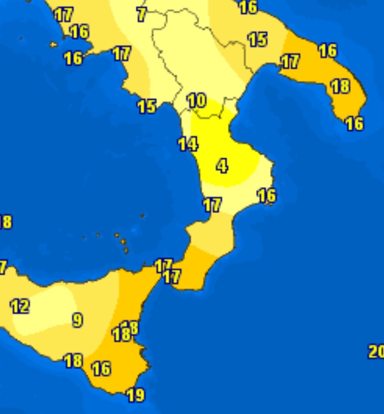 Dicembre parte mite: temperature real time