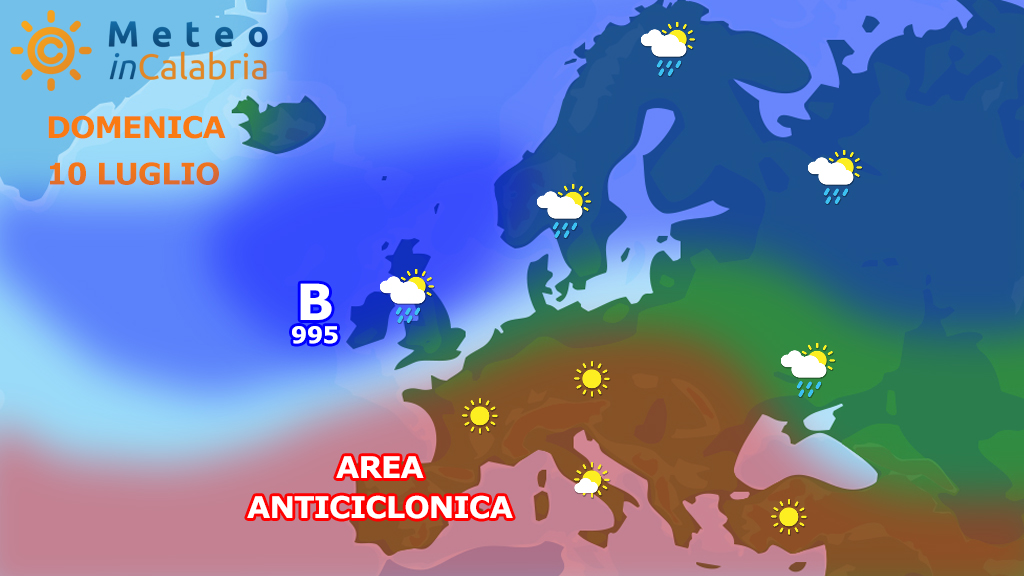 Il tempo di domenica 10 e lunedì 11 luglio  in Calabria...