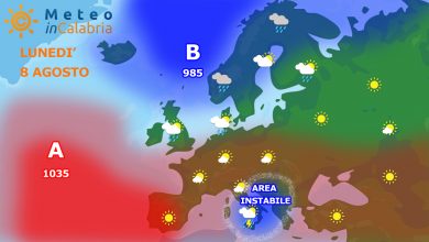 Previsioni per lunedì 8 e martedì 9: ancora residua instabilità!