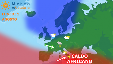 Lunedì africano, poi si ritorna ad un caldo "normale"...