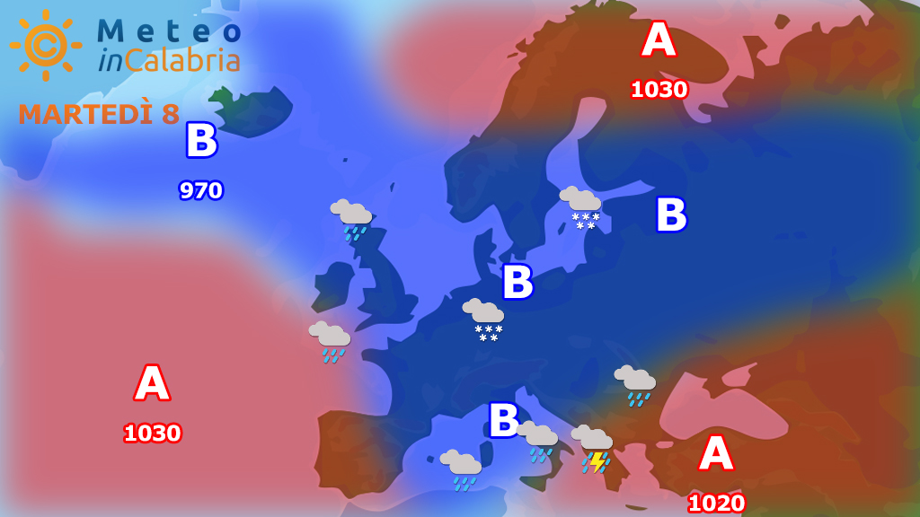 Martedì e mercoledì con piogge sparse e temperature in calo!