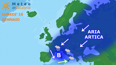 Meteo Calabria lunedì e martedì: freddo ed instabile! DETTAGLI
