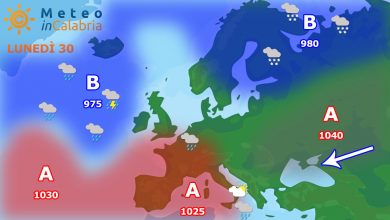 Meteo in Calabria: Il dettaglio di Lunedì e martedì