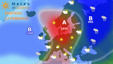 Meteo Calabria lunedì e martedì (San Valentino)