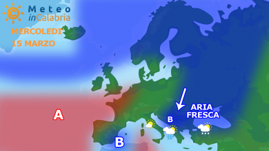 Meteo Calabria martedì e mercoledì: veloce peggioramento...