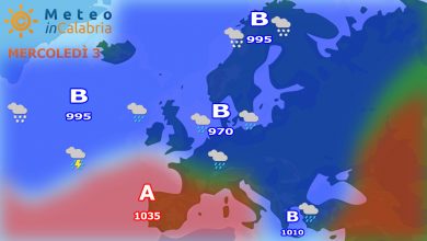 Due giorni con debole instabilità e temperature in lieve rialzo...