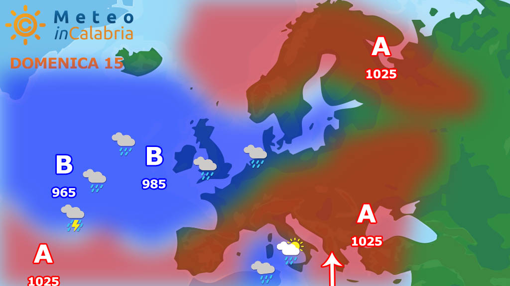 Domenica nuvolosa con venti localmente forti, lunedì piogge sparse.