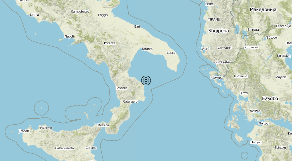 Terremoto Calabria 29-09-2019