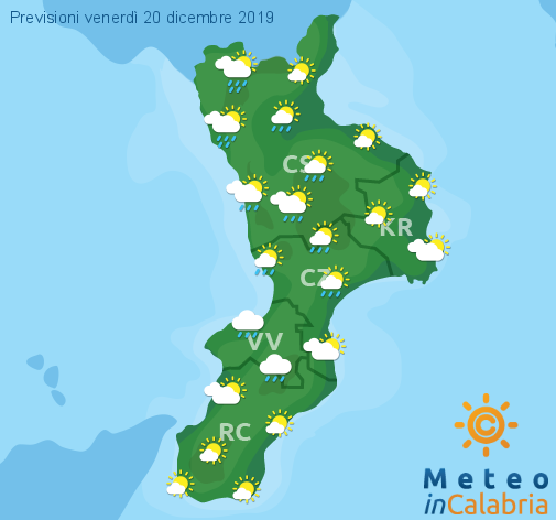 Previsioni Meteo Calabria 20-12-2019