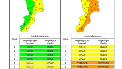 Criticità idrogeologica-idraulica e temporali in Calabria 04-12-2019