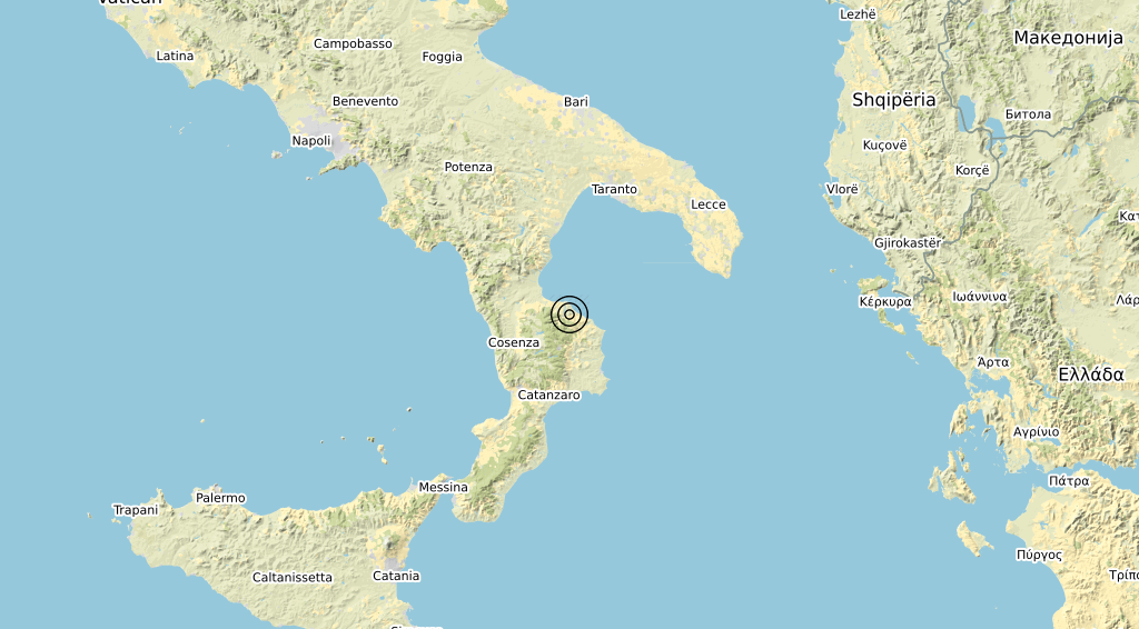 Terremoto Calabria 12-12-2019