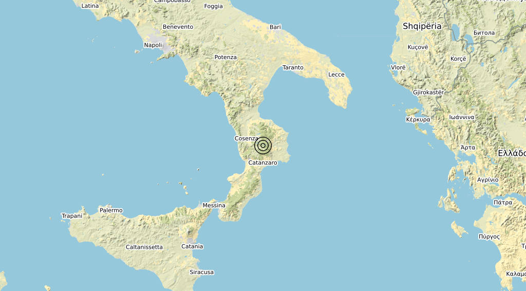 Terremoto Calabria 18-01-2020