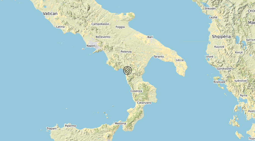 Terremoto Calabria 18-01-2020