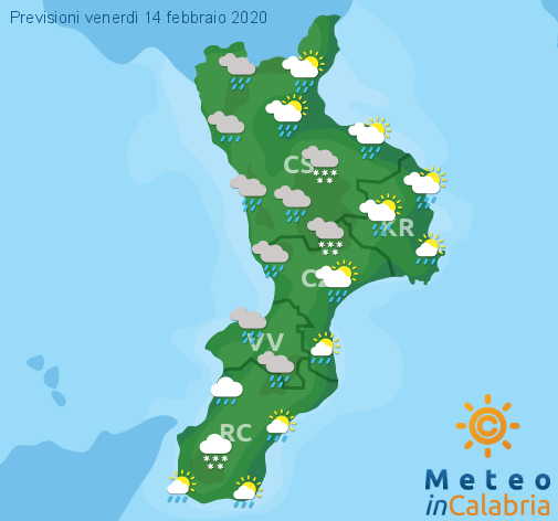 Previsioni Meteo Calabria 14-02-2020