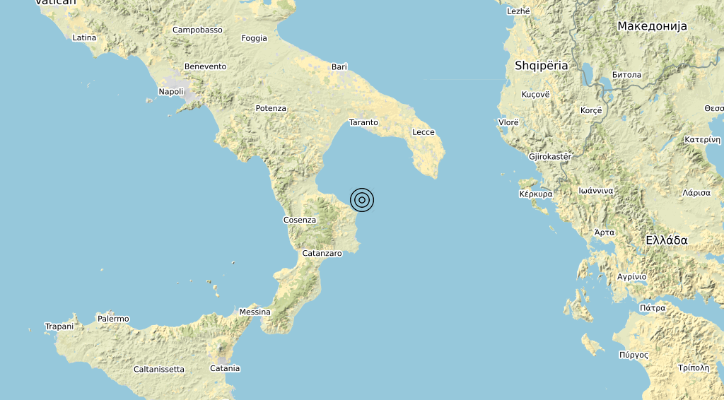 Terremoto Calabria 09-02-2020