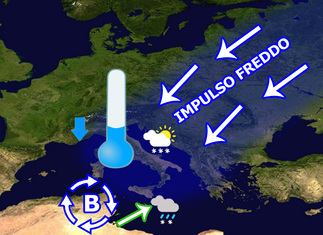 Impulso freddo in arrivo anche neve