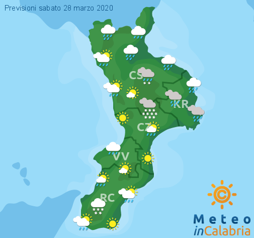 Previsioni Meteo Calabria 28-03-2020