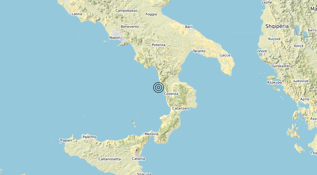 Terremoto Calabria 21-03-2020