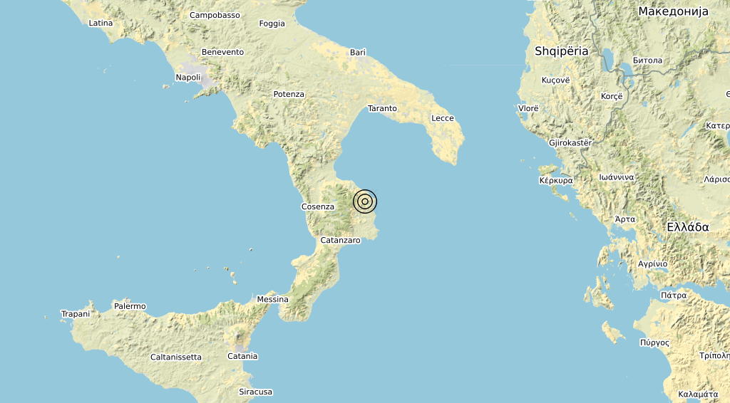 Terremoto Calabria 27-03-2020