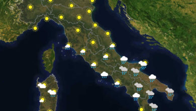 Previsioni del tempo in Italia per il giorno 23/04/2020