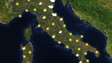 Previsioni del tempo in Italia per il giorno 25/04/2020