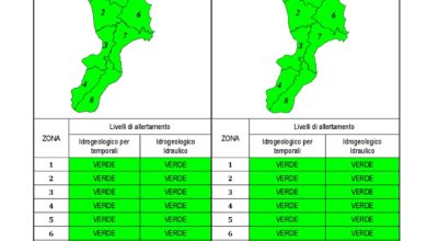 Criticità idrogeologica-idraulica e temporali in Calabria 27-04-2020