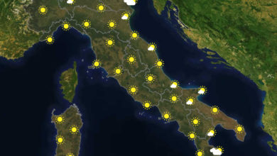 Previsioni del tempo in Italia per il giorno 25/05/2020