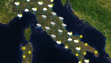 Previsioni del tempo in Italia per il giorno 29/05/2020