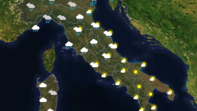 Previsioni del tempo in Italia per il giorno 07/06/2020