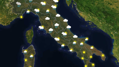 Previsioni del tempo in Italia per il giorno 09/06/2020