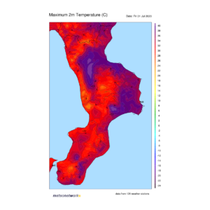 Meteo live: raggiunti 41,5°C