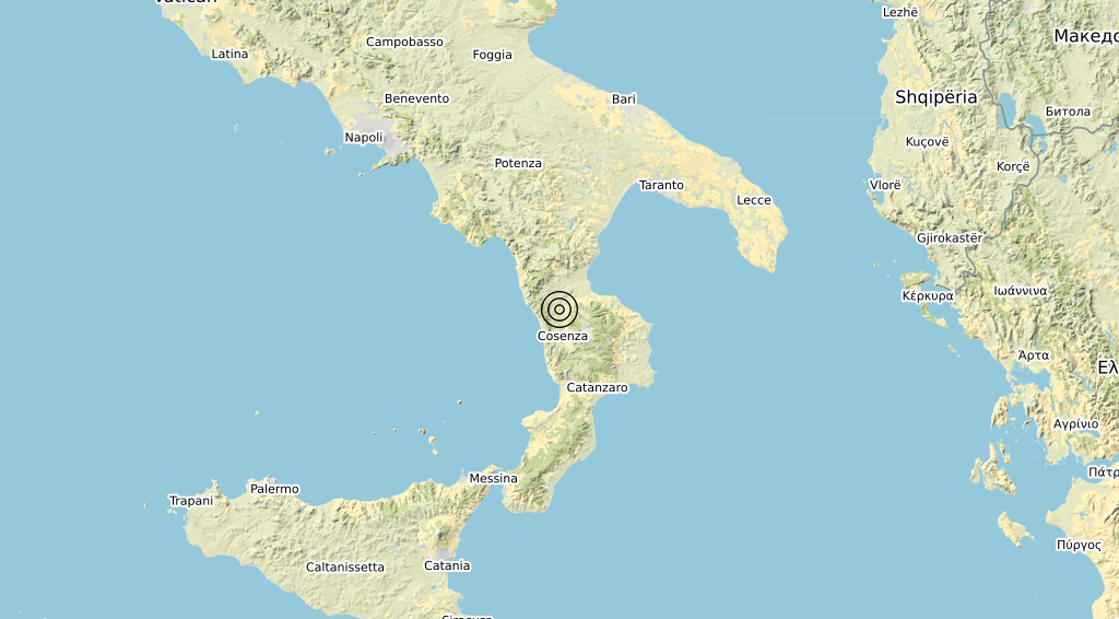 Terremoto Calabria 24-08-2020