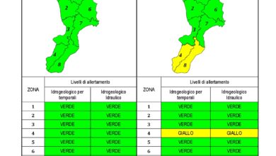 Criticità idrogeologica-idraulica e temporali in Calabria 15-09-2020