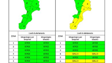 Criticità idrogeologica-idraulica e temporali in Calabria 30-09-2020