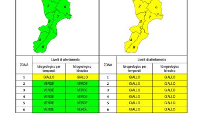 Criticità idrogeologica-idraulica e temporali in Calabria 14-10-2020