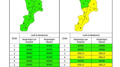 Criticità idrogeologica-idraulica e temporali in Calabria 18-10-2020