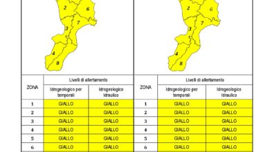 Criticità idrogeologica-idraulica e temporali in Calabria 27-10-2020