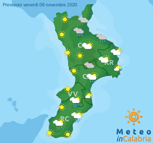 Previsioni Meteo Calabria 06-11-2020