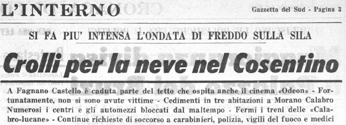 Marzo 1971: quando mezza Calabria fu sepolta dalla neve