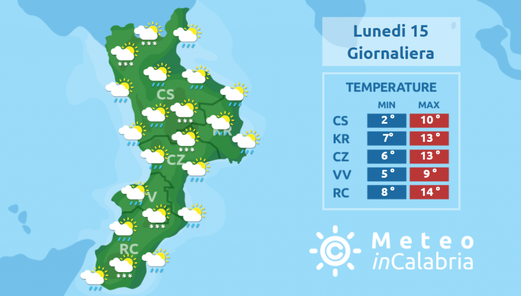 In arrivo freddo e neve sulla Calabria