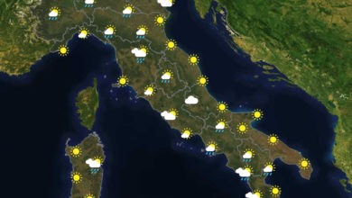 Previsioni del tempo in Italia per il giorno 10/06/2021