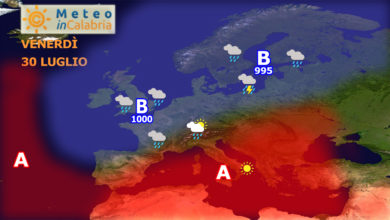 Caldo con picchi di temperatura leggermente più contenuti