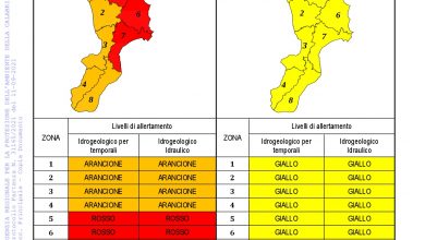 Criticità idrogeologica-idraulica e temporali in Calabria 11-09-2021