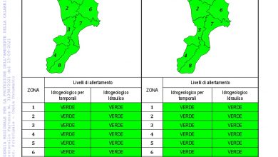 Criticità idrogeologica-idraulica e temporali in Calabria 13-09-2021