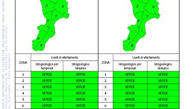 Criticità idrogeologica-idraulica e temporali in Calabria 15-09-2021