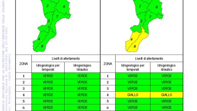 Criticità idrogeologica-idraulica e temporali in Calabria 21-09-2021