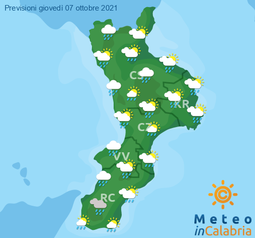 Previsioni Meteo Calabria 07-10-2021