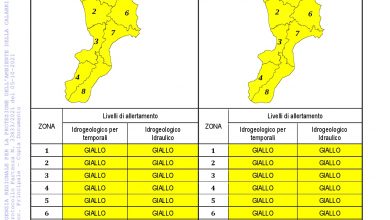 Criticità idrogeologica-idraulica e temporali in Calabria 05-10-2021