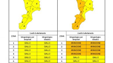 Criticità idrogeologica-idraulica e temporali in Calabria 06-10-2021